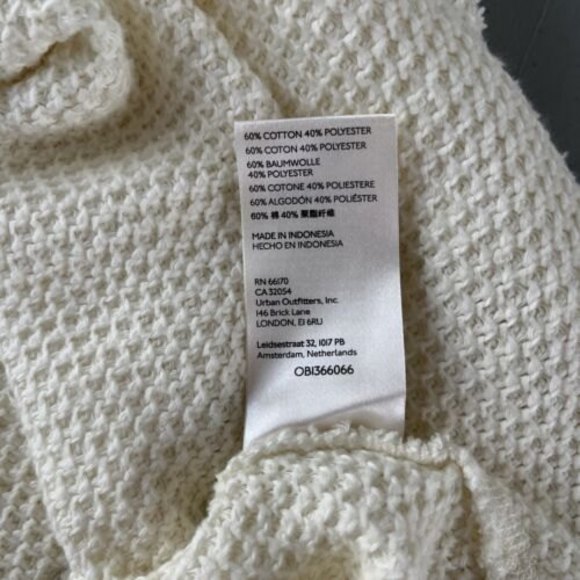 NWT Free People She's A Keeper Oversized Off Shoulder Sweater Tunic Cream L - Picture 12 of 12